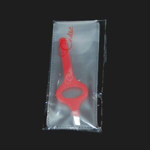 NEW CHELLA ~ SLANTED TIP TWEEZERS PRECISION BROW STAINLESS STEEL 3.25" ~ RED